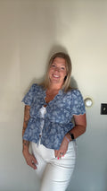 Heavenly Bloom Front Tie Top
