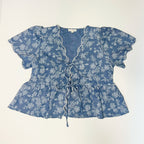 Heavenly Bloom Front Tie Top